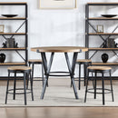 Magnolia - 5 Piece Counter Dining Set - Light Brown