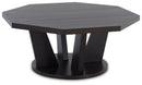 Chasinfield - Octagon Coffee Table - Dark Brown