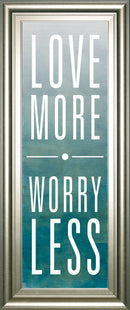 Love By Sd Studios - Framed Print Wall Art - Blue