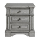 Glenmore - 3-Drawer Nightstand With USB - Aged Gray
