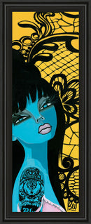 Ink Chiffon I By Bev Hogue - Framed Print Wall Art - Blue