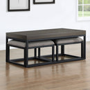 Yukon - Rectangle Nesting Table And Stool - Brown