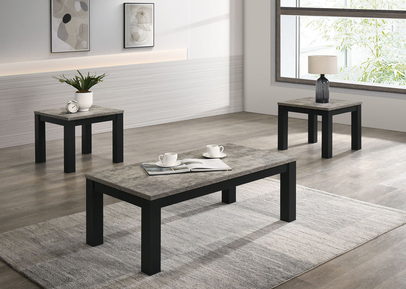 Theo - 3 Piece Cocktail Set - Concrete / Black