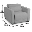 Isla - Dual Power Recliner - Dark Gray