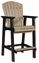 Fairen Trail - Tall Barstool (Set of 2) - Black / Driftwood