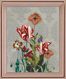 Scarlet Petal Parade - 28" x 34" Framed Wall Art