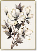 Ivory Bloom Serenade - 35" x 47" Framed Wall Art