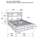 Briana Bookcase Platform Storage Bed - Austin's Furniture Depot (Austin,TX)