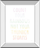 Lets Chase Rainbows VII By Jenaya Jackson - Mirror Framed Print Wall Art - White