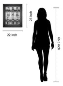 Across The Street Il By Laura Marshall - Framed Print Wall Art - White