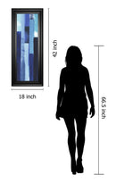 Azule Waterfall I By Grace Popp - Framed Print Wall Art - Blue