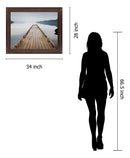 Misty Dockway - 28" x 34" Framed Wall Art