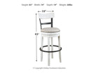 Valebeck - Tall Upholstered Swivel Barstool