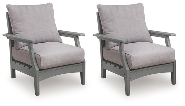 Cove Beach - Lounge Chair With Cushion (Set of 2) - Gray