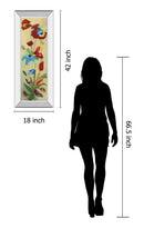 Wildflower Il By Jennifer Zybala - Mirror Framed Print Wall Art - Red