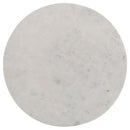 Astoria - Round Genuine Marble Side End Table - White