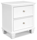 Fortman - Two Drawer Night Stand - White