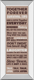 Survival Tips I By The Vintage Collection - Mirror Framed Print Wall Art - Black