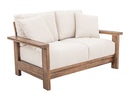 Duna - Loveseat - White / Light Brown - Austin's Furniture Depot (Austin,TX)