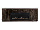 2 Drawer & 2 Door TV Stand 80" with Electric Fireplace Insert