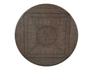 Steve Silver Abacus Round Drop Leaf Storage Table in Smoky Alabaster
