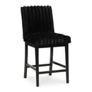 Mervannie - Upholstered Barstool (Set of 2) - Black - Austin's Furniture Depot (Austin,TX)