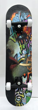 Skateboard - Graffiti Green Woman - Dark Gray