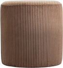 Roy - Round Microsuede Ottoman / Stool
