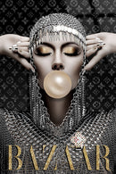 "Glamour Reverie" Tempered Glass With Foil - Metallic