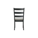 Martin - Dining Side Chair With Gray Fabric (Set of 2) - Black Finish