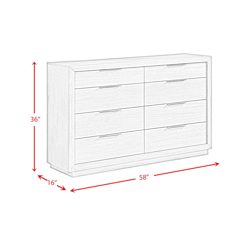 Arcadia - 8-Drawer Dresser - Gray