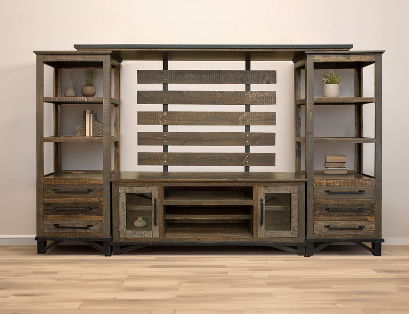 Loft Brown - TV Stand / Wall Unit - Two Tone Gray / Brown