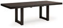 Neymorton - Rectangular Dining Room Butterfly Extension Table - Dark Grayish Brown