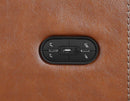 Steve Silver Bergamo Dual-Power Leather Reclining Loveseat in Mocha