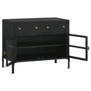 Sadler - 2-Drawer Metal Accent Storage Cabinet - Matte Black