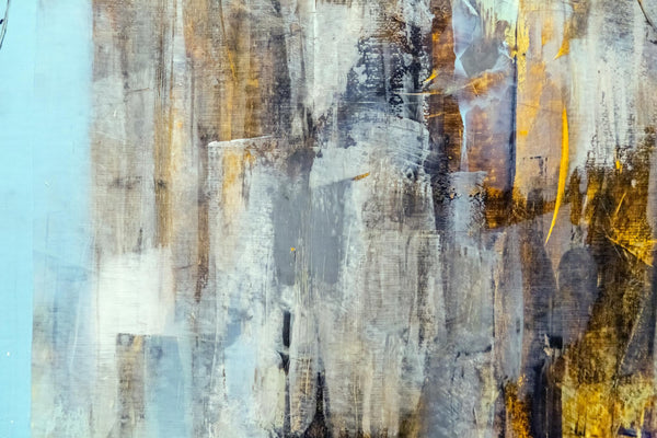 30x40 Small - Blue Abstract - Blue