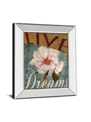 Live Your Dream By Kelly Donovan - Mirror Framed Print Wall Art - Pink