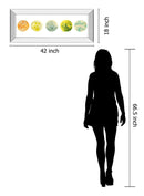 Panetary VIII By June Erica Vess - Mirror Framed Print Wall Art - Yellow