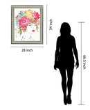 Whimsical Bloom Portrait - 28" x 34" Framed Wall Art