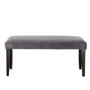 Napoli - Velvet Dining Bench - Gray