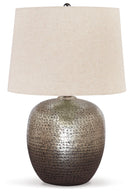Magalie - Metal Table Lamp  - Antique Silver Finish