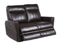 Steve Silver Coachella Leather Dual Power Reclining Loveseat in Brown