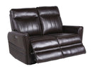 Steve Silver Coachella Leather Dual Power Reclining Loveseat in Brown