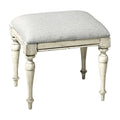 Steve Silver Highland Park Vanity Bench in Cathedral White
