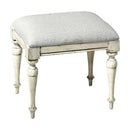 Steve Silver Highland Park Vanity Bench in Cathedral White