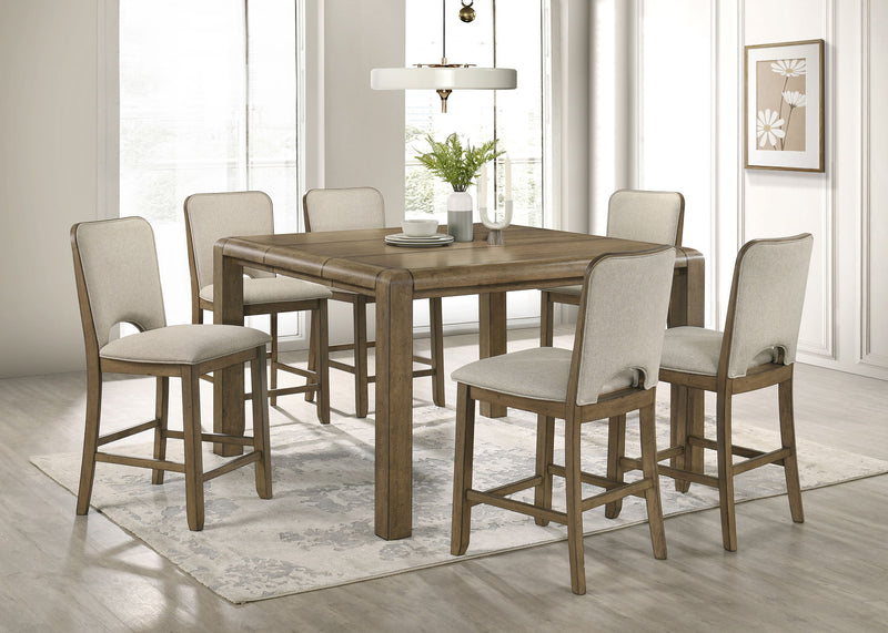 Cockrell - Counter Height Chair (Set of 2) - Light Brown / Beige