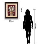 Crimson Petal Harmony - 28" x 34" Framed Wall Art