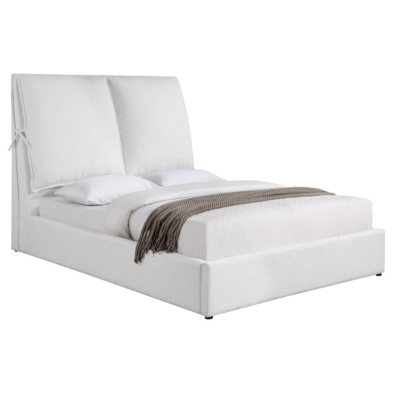 Gwendoline Upholstered Platform Bed with Pillow Headboard White - Austin's Furniture Depot (Austin,TX)