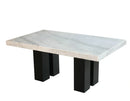 Steve Silver Camila Marble Top Dining Table in White
