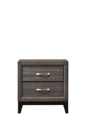 Crown Mark Akerson 2 Drawer Nightstand in Grey image